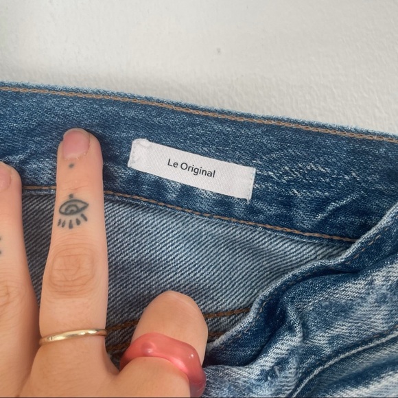 $248 Frame Le Original Distressed Light Wash Jeans - Picture 10 of 12